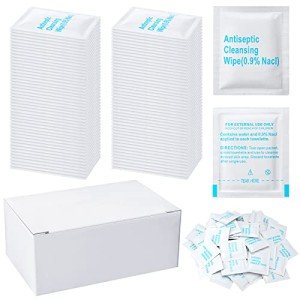 150 Pack Sterile Saline Wipes - Unscented Aftercare