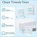 150 Pack Sterile Saline Wipes - Unscented Aftercare
