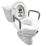 Carex E-Z Lock Raised Toilet Seat with Handles