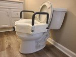 Carex E-Z Lock Raised Toilet Seat with Handles