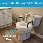 Carex E-Z Lock Raised Toilet Seat with Handles