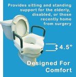 Carex E-Z Lock Raised Toilet Seat with Handles