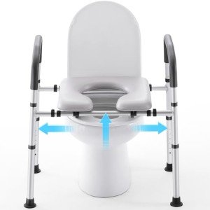 Toilet Seat Riser with Handles for Seniors