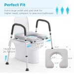 Toilet Seat Riser with Handles for Seniors