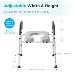 Toilet Seat Riser with Handles for Seniors