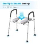 Toilet Seat Riser with Handles for Seniors