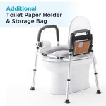 Toilet Seat Riser with Handles for Seniors