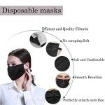 Wecolor Black Disposable 3-Ply Face Masks