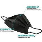 Wecolor Black Disposable 3-Ply Face Masks