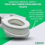 Toilet Seat Riser for Elongated Bowls - 3.5" Rise
