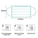 100 Pack Black Disposable 3-Layer Face Masks