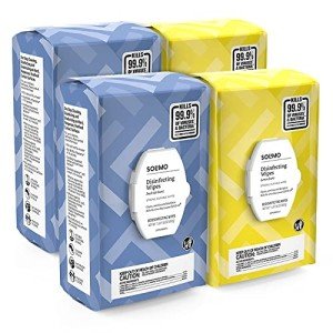 Solimo Lemon Scent Disinfecting Wipes, 320 Count