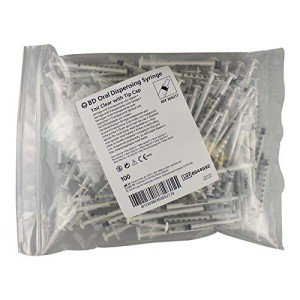 BD 1 ML Oral Syringes with Tip Cap, 500 Count