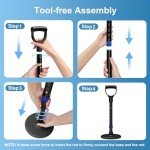 Tullyllify Standing Aids & Supports with Large Base, Adjustable Mobility Aids & Equipment, Devices to Lift Elderly Off Floor, Stair Lifts for Seniors(Black & Blue)