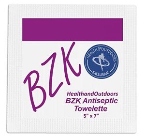 BZK Antiseptic Wipes - 125 Alcohol-Free Towelettes