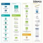 Be Smart Get Prepared First Aid Kit Hard Red Case 326 Pieces Exceeds OSHA and ANSI Guidelines 100 People - Office, Home, Car, School, Emergency, Survival, Camping, Hunting and Sports (20HBC01015REV3)