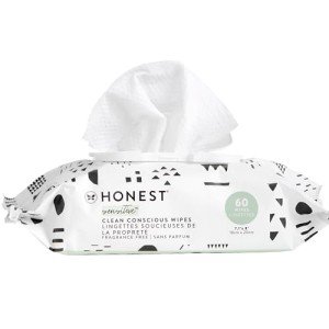 Honest Company Unscented Baby Wipes, 60 Count