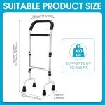 Bulyoou Walking Cane Standing Aids and Supports Adjustable Cane Stand Assist Aid for Elderly up to 300lb Height Adjustable 28.74-36.22 in Mobility Aids for Seniors, Adults and Assistance(White)