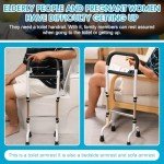 Bulyoou Walking Cane Standing Aids and Supports Adjustable Cane Stand Assist Aid for Elderly up to 300lb Height Adjustable 28.74-36.22 in Mobility Aids for Seniors, Adults and Assistance(White)