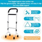 Bulyoou Walking Cane Standing Aids and Supports Adjustable Cane Stand Assist Aid for Elderly up to 300lb Height Adjustable 28.74-36.22 in Mobility Aids for Seniors, Adults and Assistance(White)