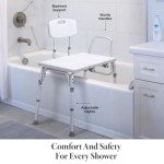 Adjustable Transfer Bench for Bathtub and Shower