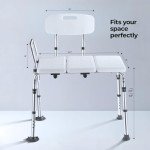 Adjustable Transfer Bench for Bathtub and Shower