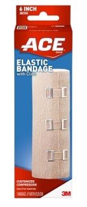 6" Elastic Bandage with Clips - Beige