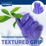 Supmedic Purple Nitrile Exam Gloves, Box of 100