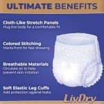 LivDry Max Absorbent Adult Incontinence Underwear, Medium