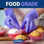 Supmedic Purple Nitrile Exam Gloves, Box of 100