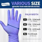 Supmedic Purple Nitrile Exam Gloves, Box of 100