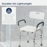 Drive Medical Bath Bench with Back and Padded Arms
