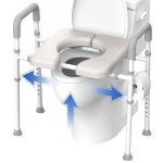 Adjustable Raised Toilet Seat with Safety Handles