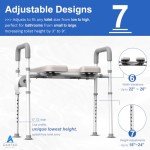 Adjustable Raised Toilet Seat with Safety Handles
