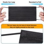 100 Pack Black Disposable 3-Layer Face Masks