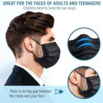 100 Pack Black Disposable 3-Layer Face Masks