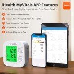 iHealth Track Smart Upper Arm Blood Pressure Monitor with Wide Range Cuff That fits Standard to Large Adult Arms, Bluetooth Compatible for iOS & Android Devices