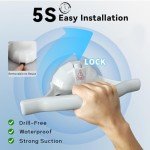 Suction Grab Bars for Bathroom Safety - 2 Pack