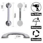 2 Pack Shower Grab Bars for Seniors 16 Inch