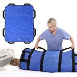 ZHEEYI Multipurpose 48" x 40" Positioning Bed Pad with Reinforced Handles - Reusable & Washable Transfer Sheet for Turning, Lifting & Repositioning - Double-Sided Nylon Fabric, Blue