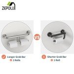 Brushed Nickel 2-in-1 Grab Bar with Paper Holder