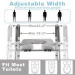 Adjustable Toilet Seat Riser with Handles for Seniors