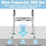 Adjustable Toilet Seat Riser with Handles for Seniors