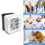 MMIZOO Wrist Blood Pressure Monitor Bp Monitor Large LCD Display Blood Pressure Machine Adjustable Wrist Cuff 5.31-7.68 inch Automatic 99x2 Sets Memory with Carrying Case for Home Use (W1681)