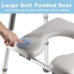 Adjustable Toilet Seat Riser with Handles for Seniors