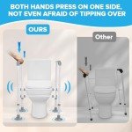Adjustable Toilet Safety Rails for Seniors and Disabled