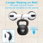 Suction Shower Grab Bars for Seniors - 2 Pack