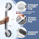 Heavy Duty Suction Grab Bars for Bathrooms – 2 Pack