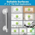 Suction Grab Bars for Bathtubs and Showers - 2 Pack