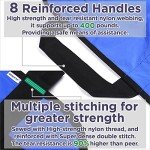 ZHEEYI Multipurpose 48" x 40" Positioning Bed Pad with Reinforced Handles - Reusable & Washable Transfer Sheet for Turning, Lifting & Repositioning - Double-Sided Nylon Fabric, Blue